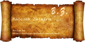 Balczek Zelmira névjegykártya